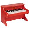 ZIPPY MAT Tastiera per pianoforte per bambini, 25 tasti, pianoforte digitale per bambini, mini strumento di apprendimento musicale, pianoforte in legno per bambini e bambine (Rosso)