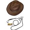 I LOVE FANCY DRESS LTD Cappello da esploratore e frusta, da Indiana Jones, per costumi