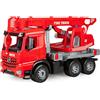 Lena Giga Trucks 02175 - Carrozza dei vigili del fuoco Mercedes Benz Arocs, forte gru gigante dei vigili del fuoco, con 3 assi, ca. 70 cm, auto della gru con verricello fino a 1,05 m, grande veicolo