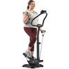 Sunny Health & Fitness SF-S021055 - Stepper con doppia funzione, capacità di 150 kg, con bande di resistenza, risparmio di spazio e basso impatto con app SunnyFit®, connettività migliorata