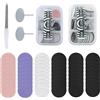 JRSHIRLEYLTD Set di 120 dischi abrasivi pedicure, carta vetrata lima piedi, 80/120/180/240 Grit Feet Grinder carta vetrata 2 punte metallo, 25 mm, carta vetrata di ricambio tagliaunghie, una grande lima bianca