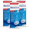 Steradent Triple Action Plus, 60 Compresse 3 Confezioni, Maxi formato