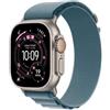 Apple Watch Ultra 3 GPS + Cellular 49mm Natural Titanium Case with Light Blue Al