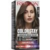 Revlon ColorStay Longwear Cream Hair Color, Colorazione Permanente, Ultra-Nutriente, Senza Siliconi E Oli Minerali, Copertura Capelli Bianchi, Fino A 8 Settimane - 5 Castano Chiaro, 165ml