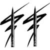 NYX Professional Makeup, pennellino pigmentato e waterproof, Confezione da due, Nero
