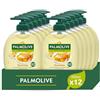 Palmolive Naturals Sapone Liquido Mani Latte e Miele 300 ml x 12 | 96% formula biodegradabile | Con latte idratante | Formula delicata |Bottiglia Riciclabile | Dermatologicamente testato