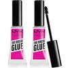 NYX Professional Makeup Brow Glue, Gel Sopracciglia Trasparente a Lunga Tenuta, Confezione da 2, Clear