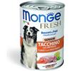 Monge Fresh Senior Tacchino con Ortaggi - Paté e Bocconcini per Cani - 400 g