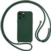 Vauki Cover per iPhone 13 Pro con Cordino, Silicone Custodia con Laccio Collana Tracolla, Antiurto Ultra-Sottile Protettiva Cellulare Case per iPhone 13Pro, Verde