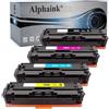 alphaink 4 Toner Compatibili con HP 203A CF540A CF541A CF542A CF543A per HP Color Laserjet Pro MFP M281fdw M281fdn M280nw M281cdw HP M254dw M254nw M254dn M281 M254 M280 (C, M, Y, BK)