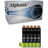 alphaink 5 Cartucce Compatibili con Epson T1281 per STYLUS SX438W SX445W SX440W SX425 SX430W SX425W SX435W SX420W SX235W SX235 SX230 SX130 SX125 S22 STYLUS OFFICE BX305FW BX305F BX305FW PLUS (Nero)