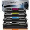 alphaink 4 Toner compatibile con HP CF410X CF411X CF412X CF413X CF252XM per HP LaserJet Pro MFP M477fdw M377dw M452dn M477fdn M477fnw M452nw M477dw M477 M452 (1 Giallo,1 Magenta,1 Ciano,1Nero)
