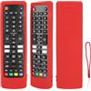 CTRLBETTER Custodia per telecomando in silicone compatibile con LG AKB73715603 AKB73715679 AKB73975709 AKB76037605 AKB76040301 TV telecomando copertura protettiva antiurto con cordino (rosso)