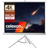 Celexon Tripod Economy - Schermo di proiezione con treppiede, Area utile di proiezione 211 x 160, formato 4:3, Bianco