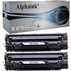 Alphaink 2 Toner Compatibile con HP 79A CF279A per Stampanti Laserjet Pro MFP M26 M26NW M26A e M12 M12W M12A - Capacità 1.000 Copie (2 Nero)