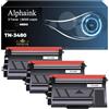 alphaink 3 Toner Compatibili con Brother TN-3480 per stampanti Brother DCP-L5500DN L6600DW HL-L5000D L5100DN L5100DNT L5200DW L5200DWT L6250DN L6300DW L6300DWT MFC-L5700DN L5750DW TN3480 (3 Nero)
