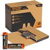 Uniross 96 Pile Alcaline AA / LR6 / Stilo / 1,5V Uniross Industrial per Dispositivi Professionali Mouse Telecomandi Radio Torce e Giocattoli - 4 Box da 24 Batterie