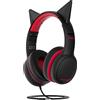 Promate, Auricolari SafeAudio per bambini e bambine con righe, 85 dB Volume limitato, cuscinetti morbidi, cuffie pieghevoli e regolabili, Simba