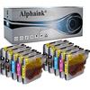 alphaink 10 cartucce compatibili con Brother LC-985 per stampanti Brother DCP J515W, J315W, J140W, J125 - MFC J410, J265W, J220, J415W