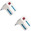 A2ZWORLD Adattatore Triplo Multipresa con Interuttore Spina Angolare 10A con 3 Prese Bipasso 10A/16A, Con Funzione di Autroprotezione Sovraccarico 250V (2 Pezzi)