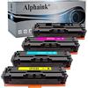 alphaink 4 Toner Compatibili con HP 205A 205X CF530X per HP Color Laserjet Pro M181FW M181 M180 180N M154A M154NW M154 versione Maggiorata 2200 Copie Nero, 1800 Copie Colore