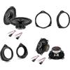 Superauto hi-fi Kit 4 Casse Altoparlanti compatibile con Fiat Grande Punto Kit Anteriore e Posteriore con Adattatori e Connettori Inclusi