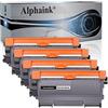 alphaink 4 Toner Compatibili Sostituzione per Brother TN2220 TN2010 TN-2220 TN-2010 per MFC-7360N 7460DN per DCP-7065DN 7055 per FAX-2840 2845 HL-2130 2132 2230 2135W 2250DN 2270DW 2280DW (4 Nero)