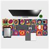 Giallobus - Tappetino scrivania - Opere famose - Vinile - 120L x 40l cm - 37 - Studio del colore - Tappetino mouse, sottomano tavolo pad, copri scrivania antiscivolo