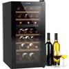 Wintem Cantinetta Vino Refrigerata Elegante - Doppia Temperatura Personalizzabile, Frigorifero Termoelettrico con Display LED Touchscreen | Capacità 28 Bottiglie 82L - Regalo di Natale