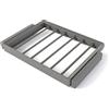 Emuca - Kit portapantaloni a 7 aste e telaio regolabile Quartz per armadi, chiusura ammortizzata e estrazione totale, modulo 70 cm, finitura Titanio