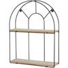 AKTIVE Max Home Scaffale da parete, 35x10x45 cm, Massimo 4 kg, Circolare, Con 2 ripiani, Design moderno, Struttura in metallo nero, Per soggiorno, corridoio, camera da letto, ufficio (18463)