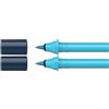 Schneider 040 cartucce Paint-It Twinmarker (Brush Tip - Pennello, inchiostro a base d'acqua, per l'applicazione su carta, 95% plastica riciclata) blu alaska 026