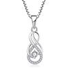 Starchenie Collana Infinito Argento 925 Donne,Ciondolo Aprile Birthstone 3A Zirconia Cubica Gioielli per le Donne