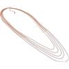VLNET ® | Vestopazzo collana multifili con cristalli in vetro rosa | rose gold | lunghezza 82+6,5 cm | lavorazione artigianale | nickel tested