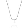 Aka Gioielli® - Collana con Lettera T in Argento Sterling 925, Ciondolo con Iniziale T