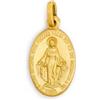 SHALOM - Medaglia Miracolosa In argento 925 Bagnata Oro. Altezza 1,2 Cm