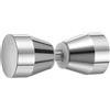QUARKZMAN Maniglie Per Porte In Vetro, Pomelli Per Porte Doccia rotondo Maniglie A Tiro Singolo Con Viti Ricambi Per Porte Doccia In Vetro Da 6-18mm (Argento Lucidato, Tipo Conico)