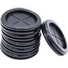 Tutuxio 20 beccucci in gomma nero, rotondi, diametro del supporto su entrambi i lati, 25 mm, beccucci in gomma per protezione cavi, connettori per cavi