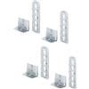 Gedotec Ferramenta per letto legno squadretta da agganciare - H3580 | acciaio blu zincato | attacco per base letto regolabile in altezza | set da 4 - ferramenta per traversa rete