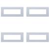 ZOREI 4 Pezzi Placca Compatibile Con Vimar Arke, Placche In Plastica (7 Posti/Moduli,Bianco)