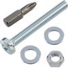 AERZETIX Kit fissaggio M5x40 mm / 50 viti metalliche / 50 dadi esagonali / 100 rondelle piatte / 1 utensile 1/4 PZ2