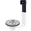 CR serie 3235 Piletta basket con troppopieno, completa di vite mm 47 per Lavello in ceramica ed inox