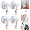 Boxonly Ganci a ventosa senza fori, in acciaio inox, impermeabili, per bagno, doccia, cucina e specchi, resistenti (confezione multipla, bianco)