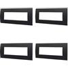 ZOREI 4 Pezzi Placca Compatibile Con Vimar Arke, Placche In Plastica (7 Posti/Moduli,Nero)