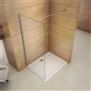 AICA 100x200cm Box Doccia Parete Walk In Con Vetro Trasparente Easyclean 8mm+Barra 90cm