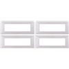 ZOREI 4 Pezzi Placche Compatibile Con Vimar Plana, Placche In Plastica (7 Posti/Moduli,Bianco)