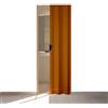 AVILIA Porta a Soffietto Noce Venato 85x215 cm con Inserti in PS - Chiusura Magnetica, in PVC Resistente per Interni - Design Elegante e Salvaspazio