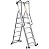 Svelt Scala Professionale in Alluminio Rinforzato - Piattaforma 43x44 cm con Guarda-Corpo 80 cm - 2 Ruote Ø125 mm - Uso Intensivo - Altezza Lavoro 3,53 m (6 Gradini)