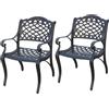 Verdelook Elizabeth, coppia di sedie, 64x67x88 cm, nero