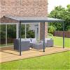 Verdelook Tettoia a pergola, 435x303x278h cm, grigio